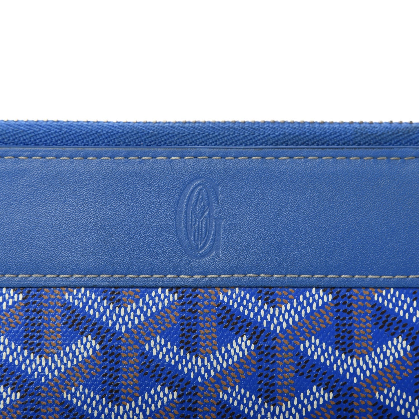 Goyardine Matignon Zip Around GM Wallet Blue