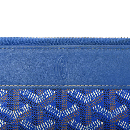 Goyard Goyardine Matignon Zip Around GM Wallet Blue 7 of 8