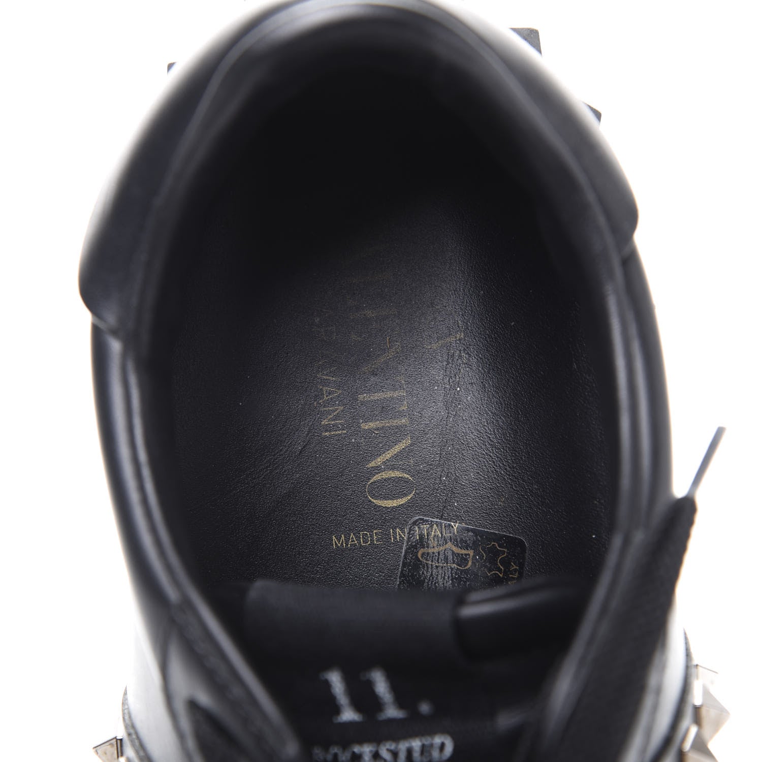 Valentino Garavani Calfskin Womens Rockstud Untitled Open Sneakers 40 Black 6 of 9