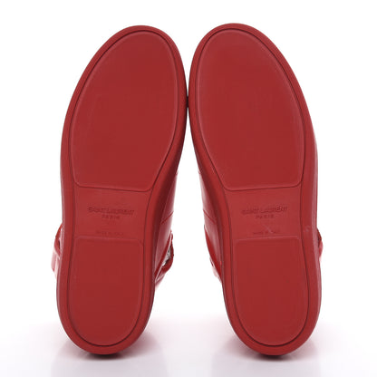 Saint Laurent Calfskin Mens Court Classic SL/01H High Top Sneakers 41 New Red 5 of 8