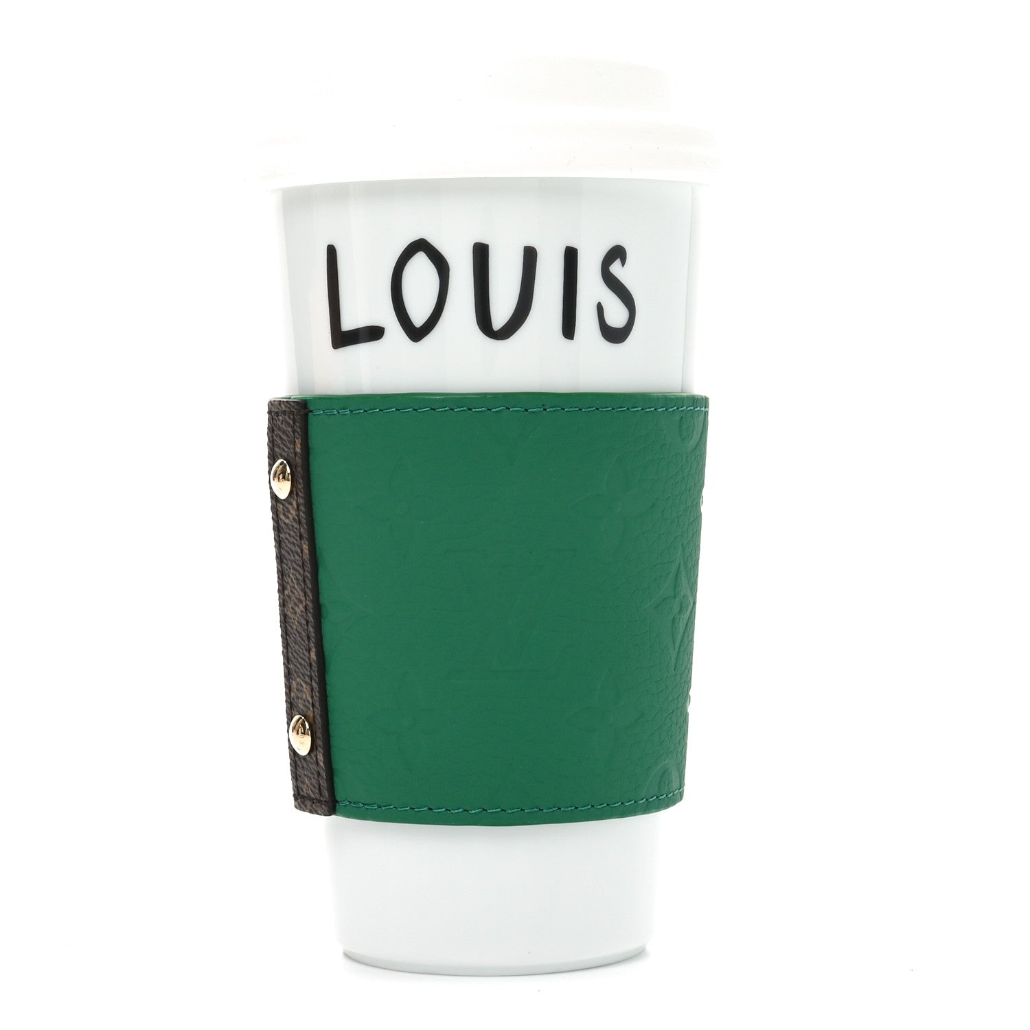Louis Vuitton Porcelain Taurillon Louis Cup Green 1 of 10