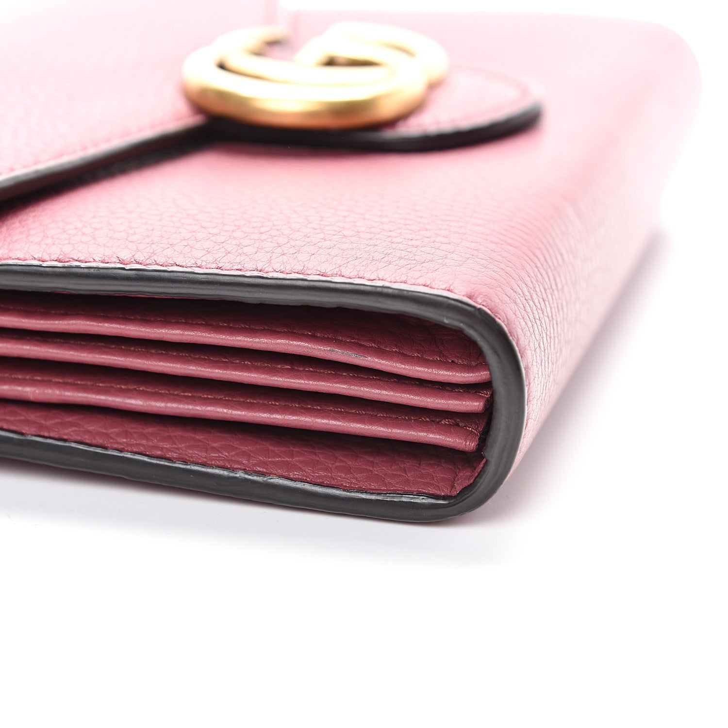 Gucci Cellarius Calfskin GG Marmont Chain Wallet Dry Rose 12 of 12