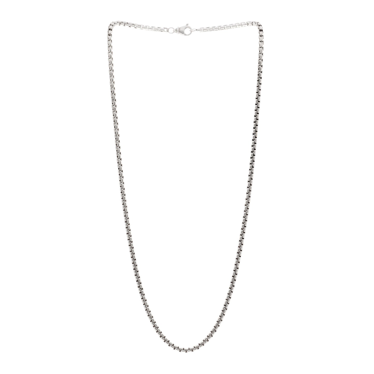 Sterling Silver 3.6mm Box Chain Necklace 22"
