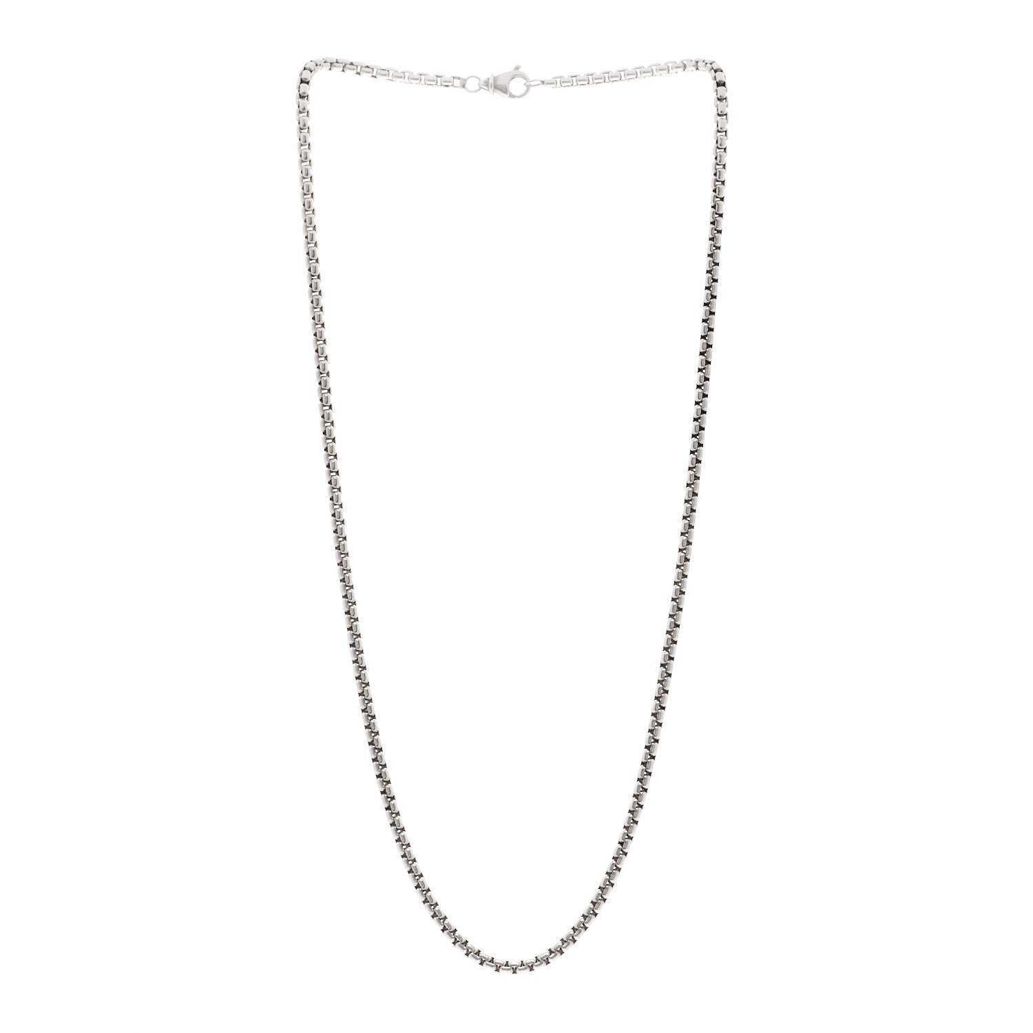 David Yurman Sterling Silver 3.6mm Box Chain Necklace 22" 3 of 4