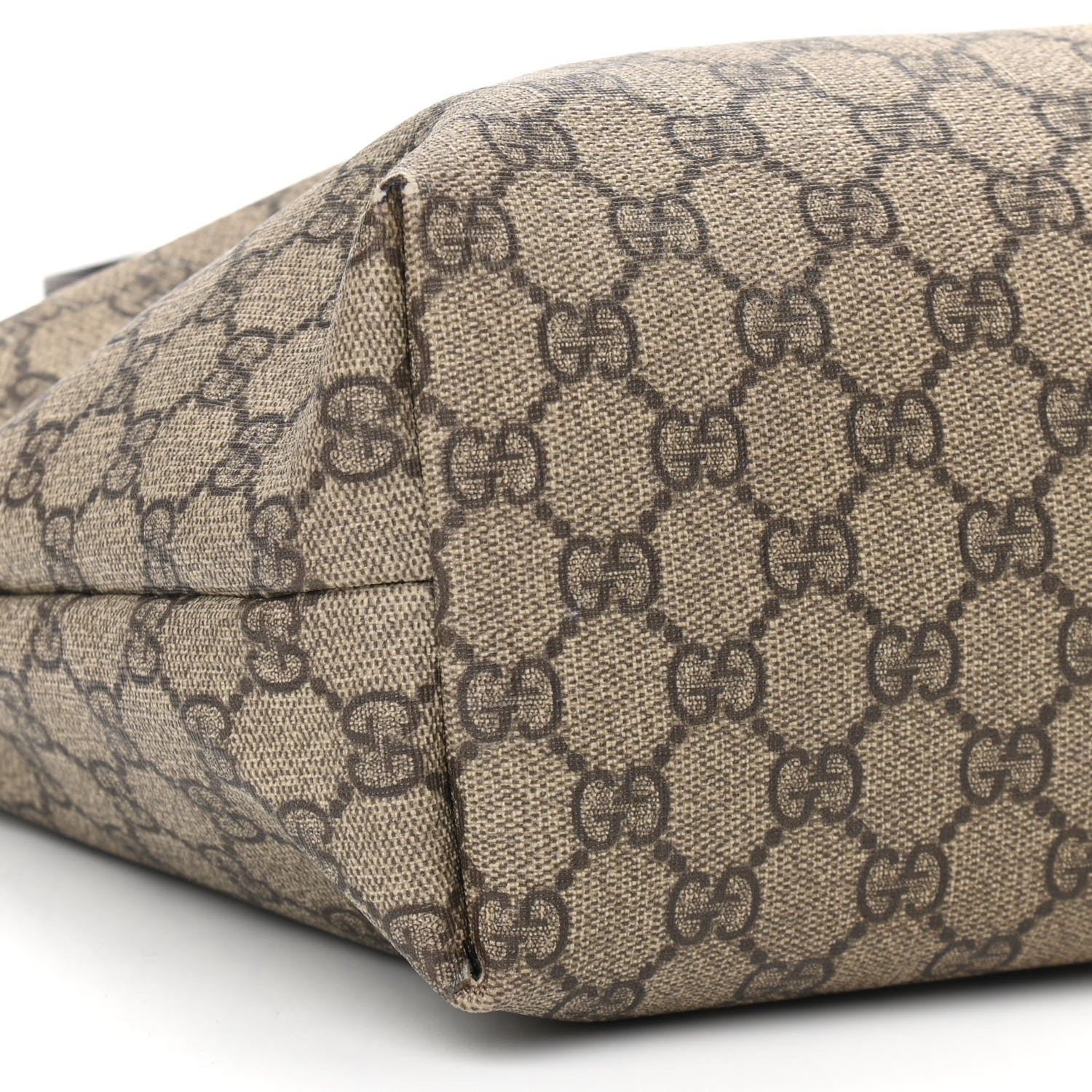 Gucci GG Supreme Monogram Medium Zippered Shopping Tote Dark Brown 9 of 14