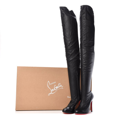 Christian Louboutin Nappa Stretch Lousie X 100 Over The Knee Boots 37 Black 11 of 11
