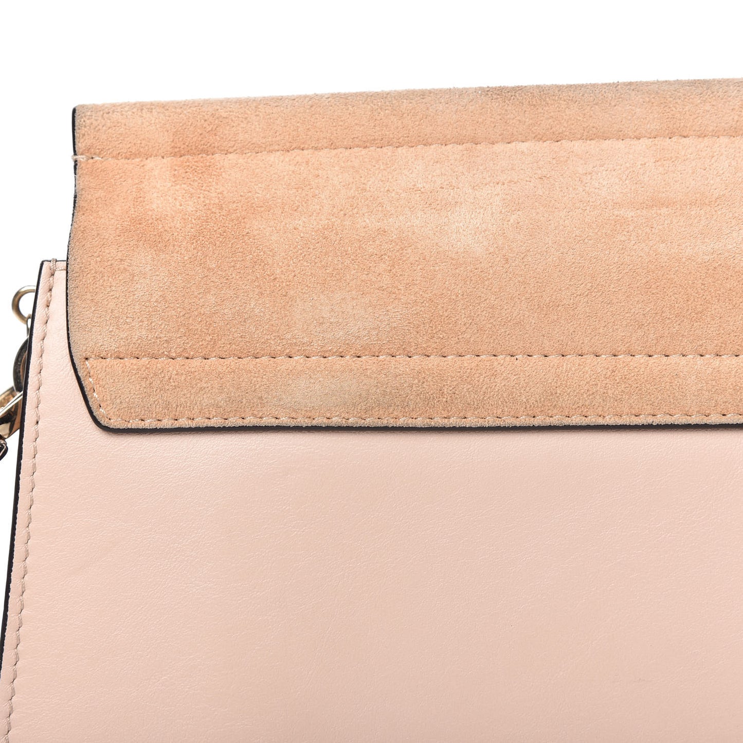 Calfskin Suede Medium Faye Shoulder Bag Cement Pink
