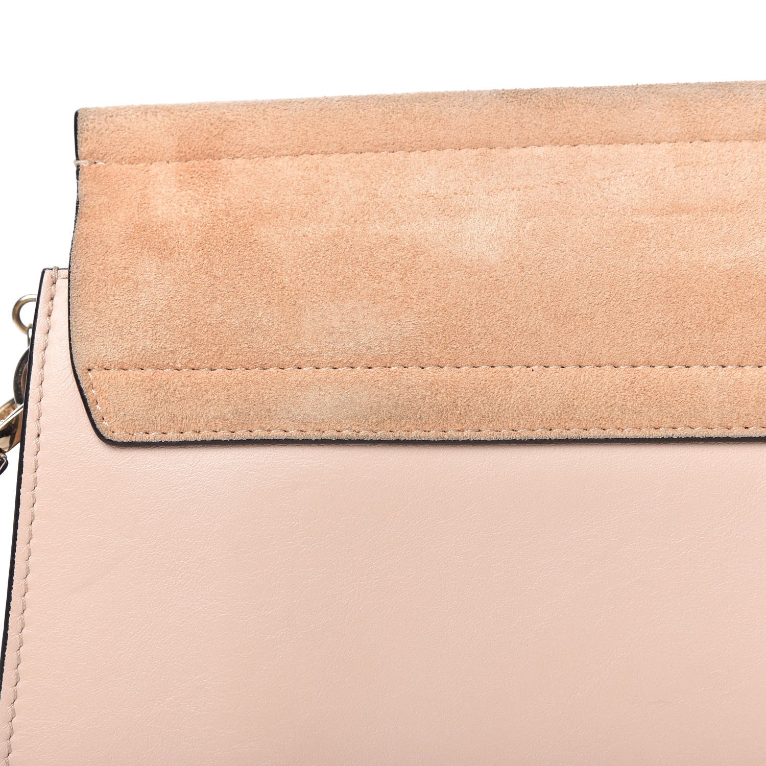 Chloe Calfskin Suede Medium Faye Shoulder Bag Cement Pink 11 of 12