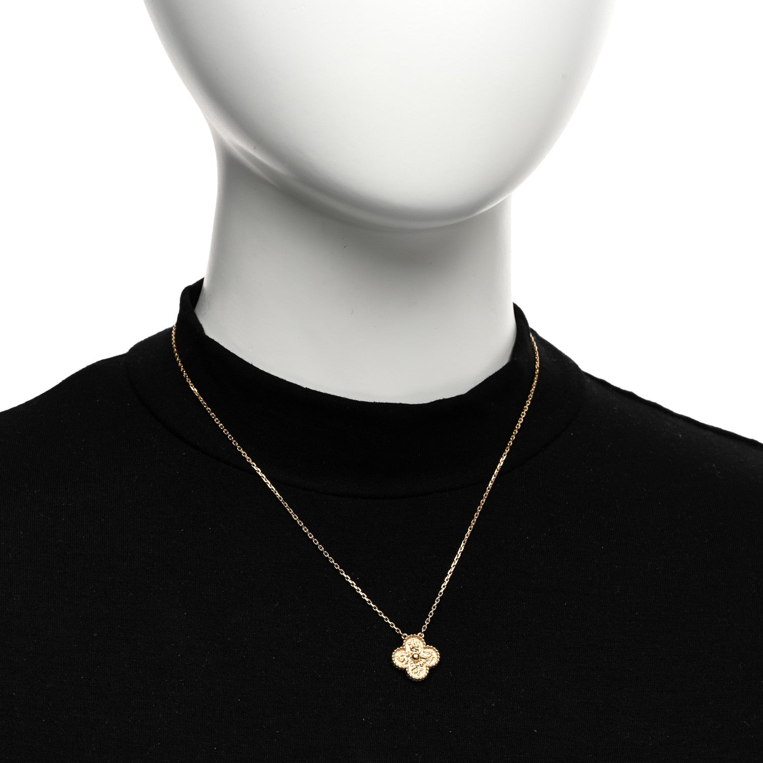 Van Cleef & Arpels VAN CLEEF & ARPELS 18K Yellow Gold Vintage Alhambra Pendant Necklace 2 of 6
