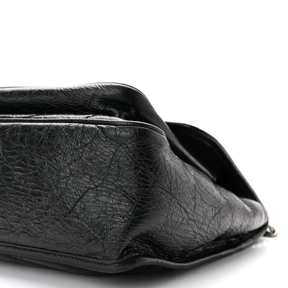 Saint Laurent Crinkled Calfskin Matelasse Monogram Medium Niki Chain Satchel Black 10 of 10
