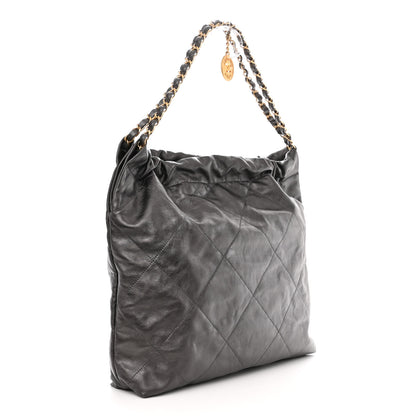 Chanel Metallic Calfskin Quilted Chanel 22 Ruthenium 4 of 12