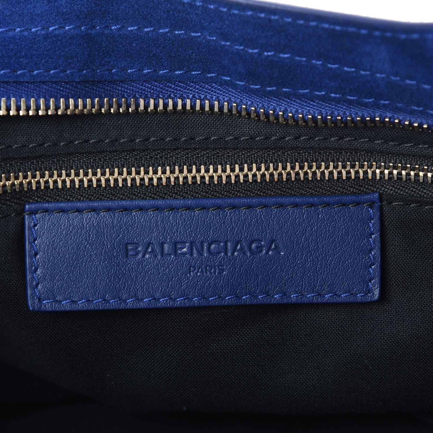 Balenciaga Baby Daim Suede Classic Gold Hardware City Bleu Pacifique 7 of 11