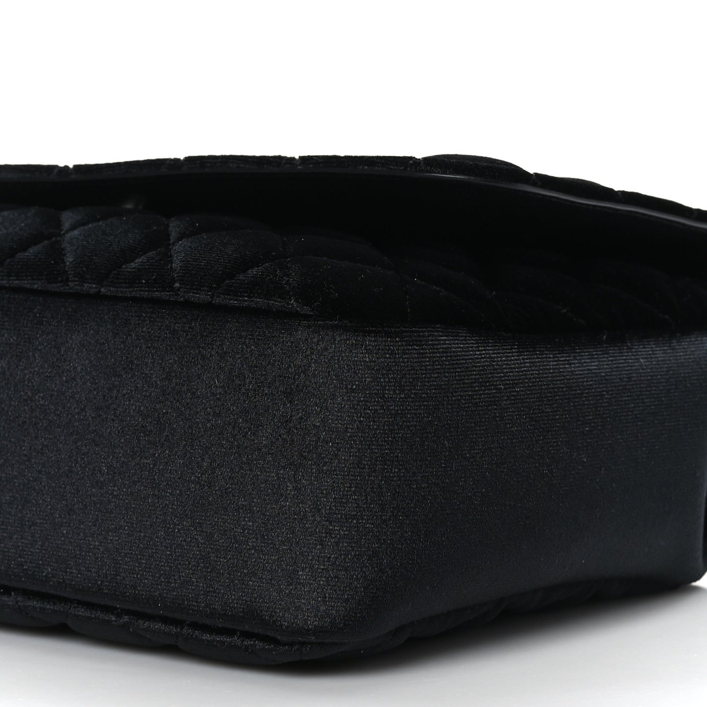 Calfskin Nylon Quilted Medusa Chain Crossbody Black