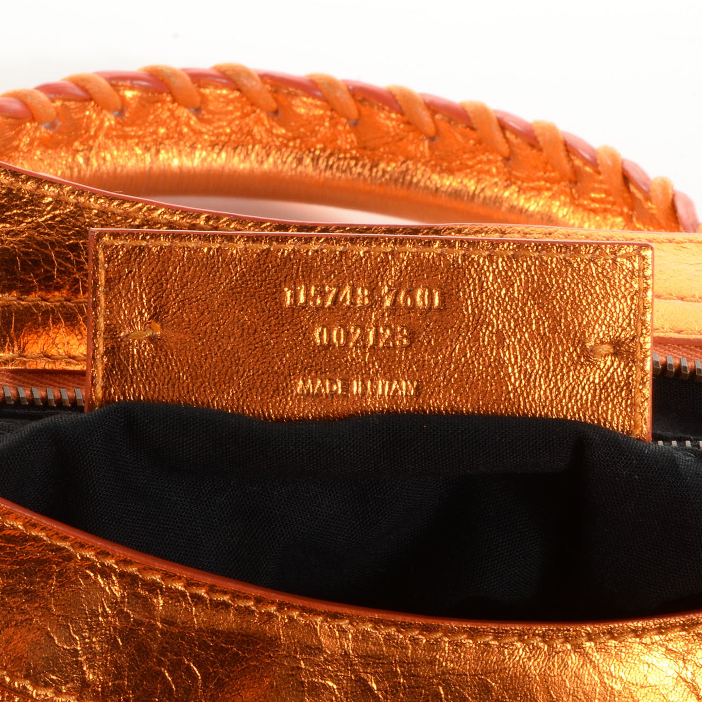 Metallic Agneau City Orange