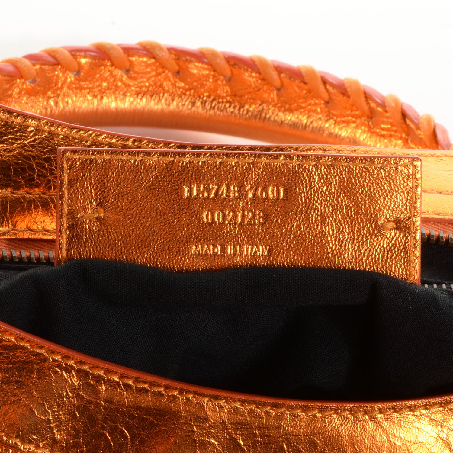 Balenciaga Metallic Agneau City Orange 6 of 11