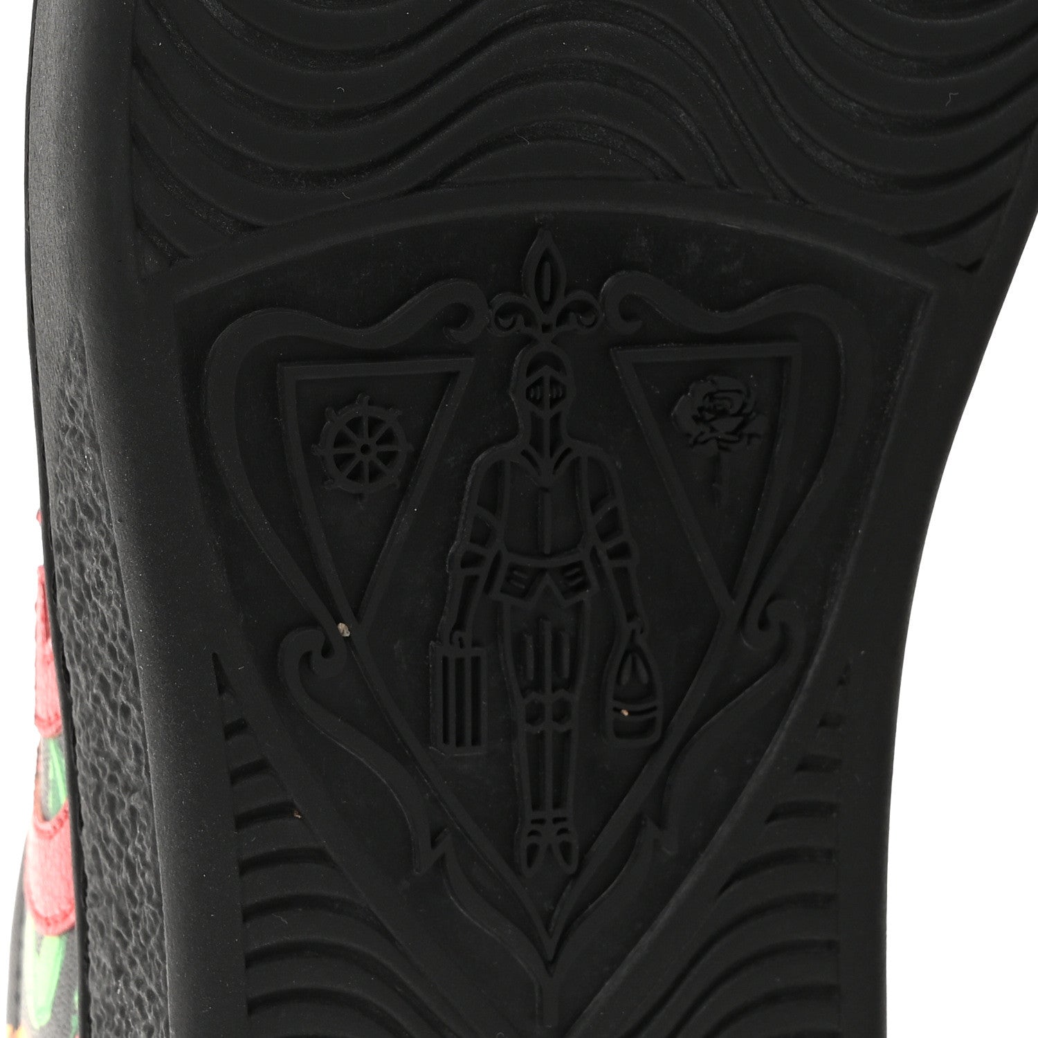 Gucci X KEN SCOTT Canvas Infinity Jenni Womens Ace Sneakers 38.5 Black Pink Hibiscus Red Blue Shine Purple 7 of 9