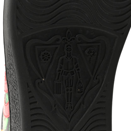 Gucci X KEN SCOTT Canvas Infinity Jenni Womens Ace Sneakers 38.5 Black Pink Hibiscus Red Blue Shine Purple 7 of 9