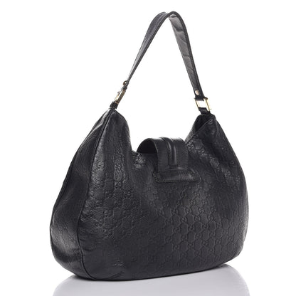 Gucci Guccissima Large New Ladies Web Hobo Black 3 of 11