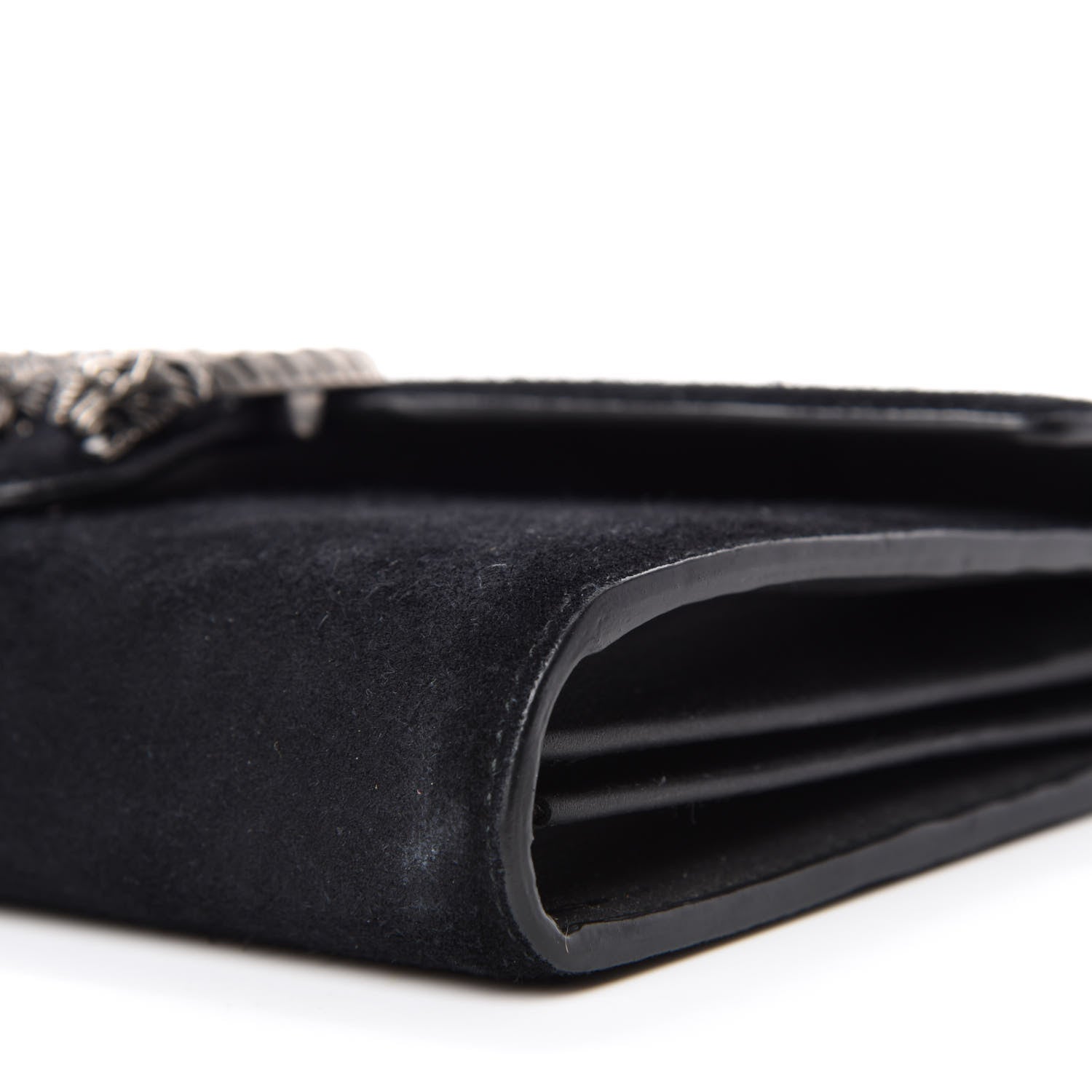 Gucci Suede Mini Dionysus Chain Wallet Black 7 of 11