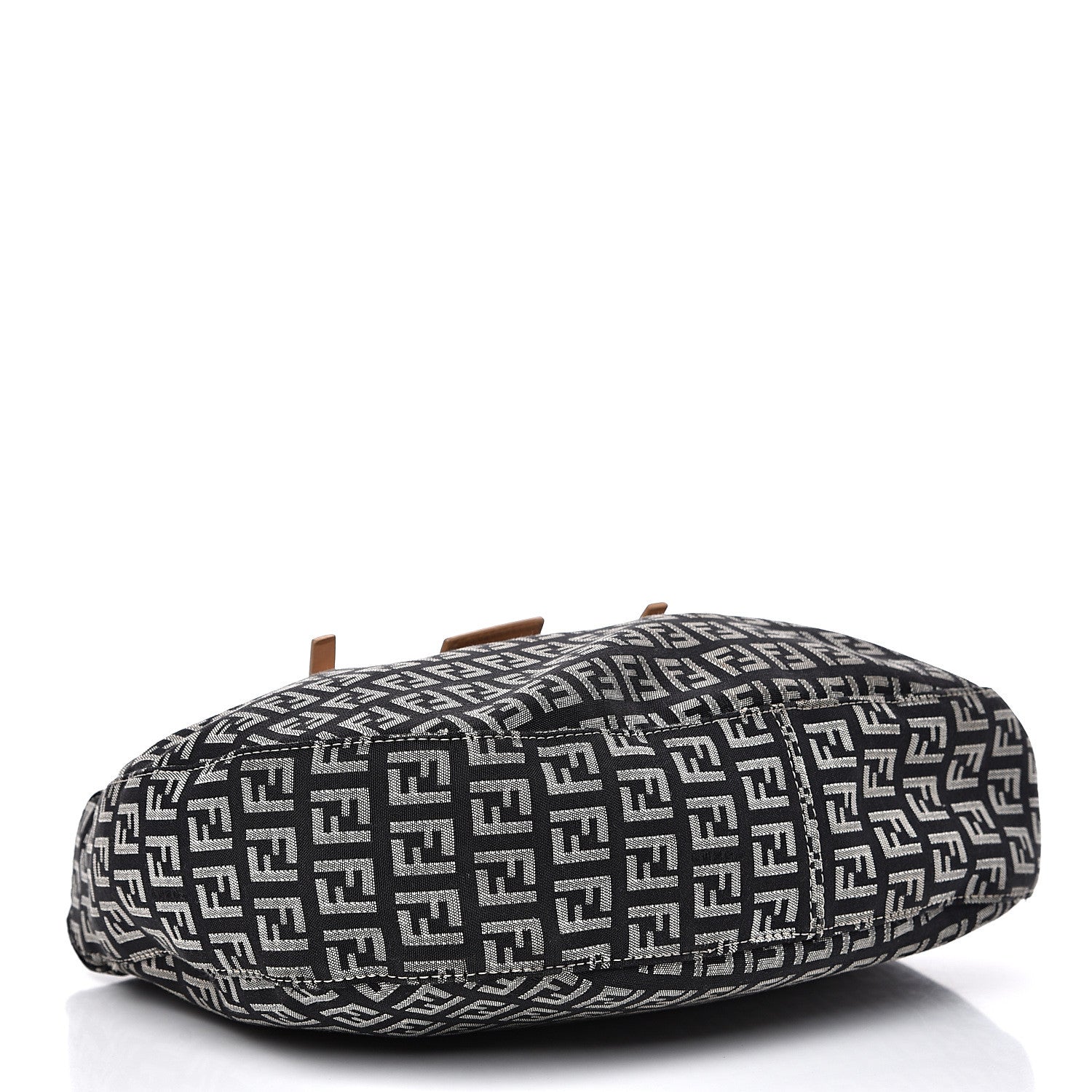 Fendi Zucchino Shoulder Bag Black 3 of 9
