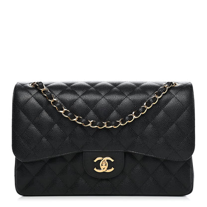 Chanel Caviar Quilted Jumbo Double Flap Black 1 of 9