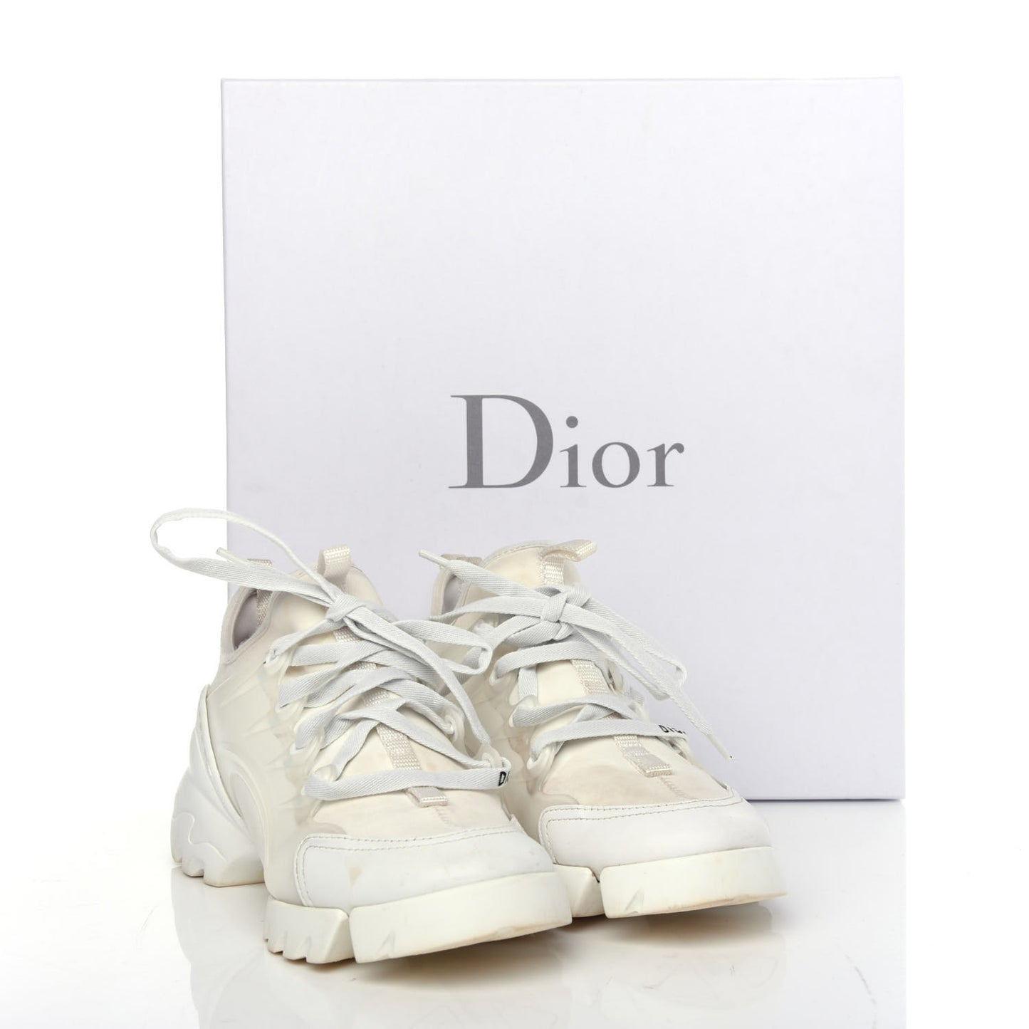Technical Fabric Rubber Womens D-Connect Sneakers 35 White