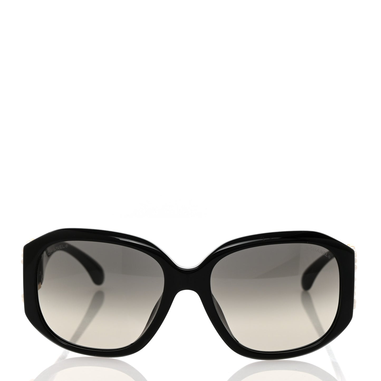 Acetate Pearl CC Square Sunglasses 71501-A Black