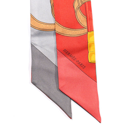 Hermes Silk Eperon d'Or Twilly 2 of 4