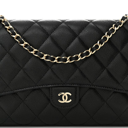 Chanel Caviar Quilted Compact Wallet On Chain WOC Black 10 of 12
