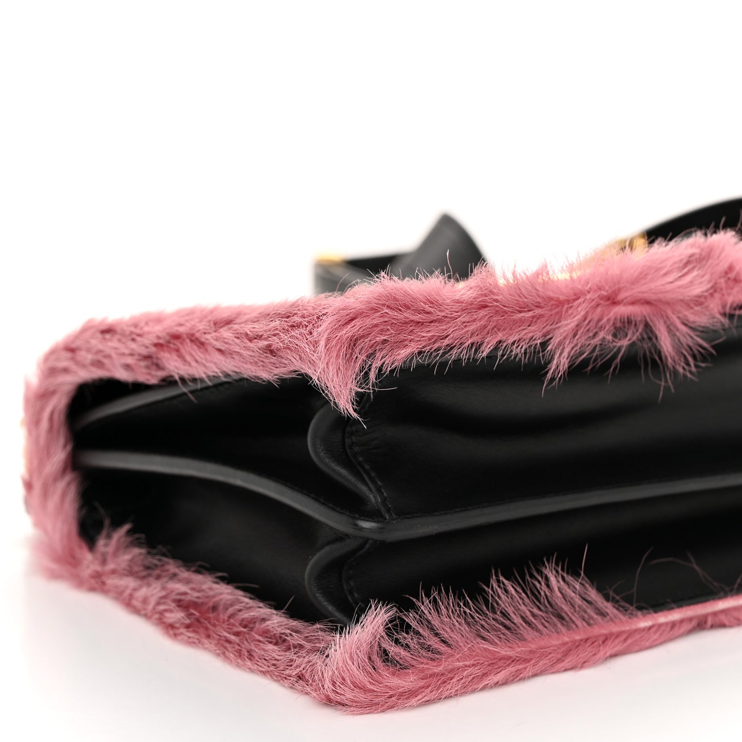 Calf Hair Cahier Shoulder Bag Loto Black