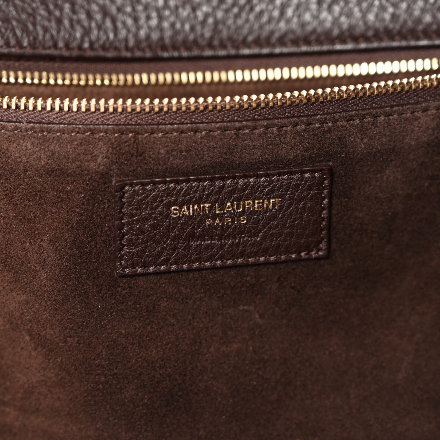Grained Deerskin Bea Tote Marron Fonce