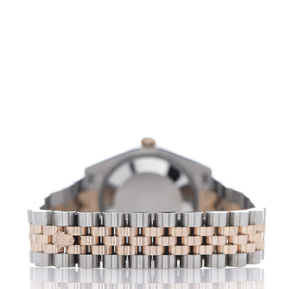Rolex Stainless Steel 18K Everose Gold Diamond Mother of Pearl 31mm Oyster Perpetual Datejust Watch Roman 178341 4 of 7