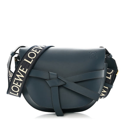 Loewe Calfskin Jacquard Small Gate Dual Bag Onyx Blue 1 of 10