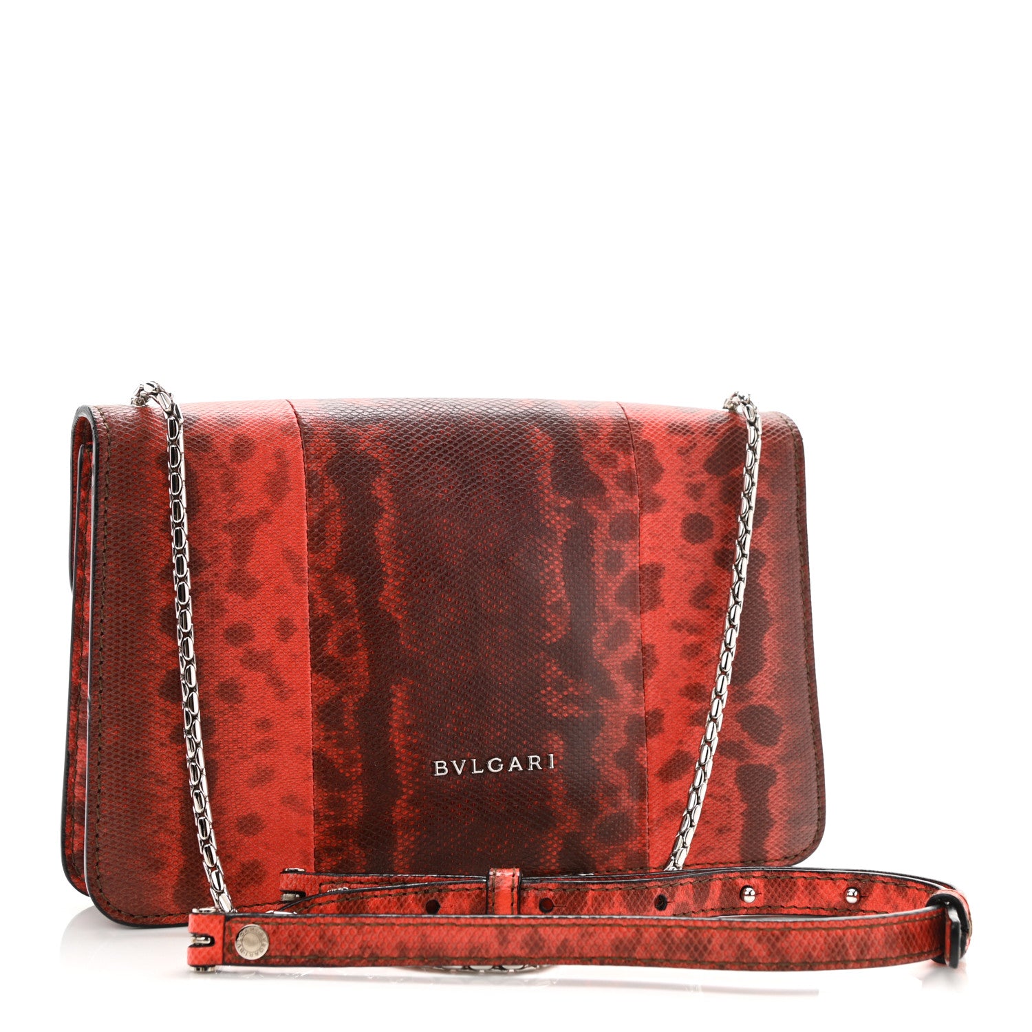 Bulgari Karung Serpenti Forever Small Shoulder Bag Red 4 of 12