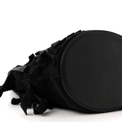 Burberry Suede Fringe Mini Bucket Bag Black 7 of 9