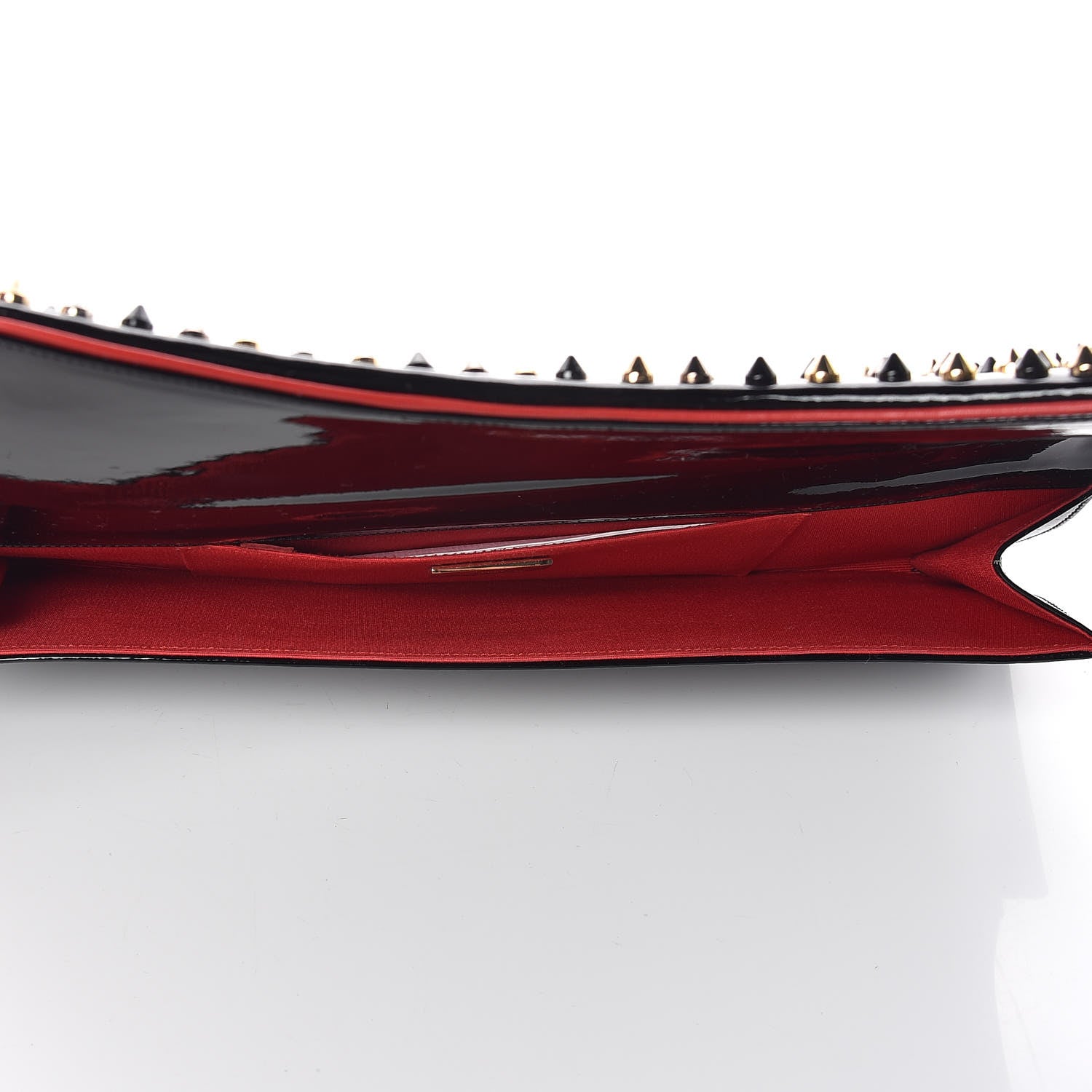 Christian Louboutin Patent Spikes Pigalle Clutch Black Mix 6 of 10