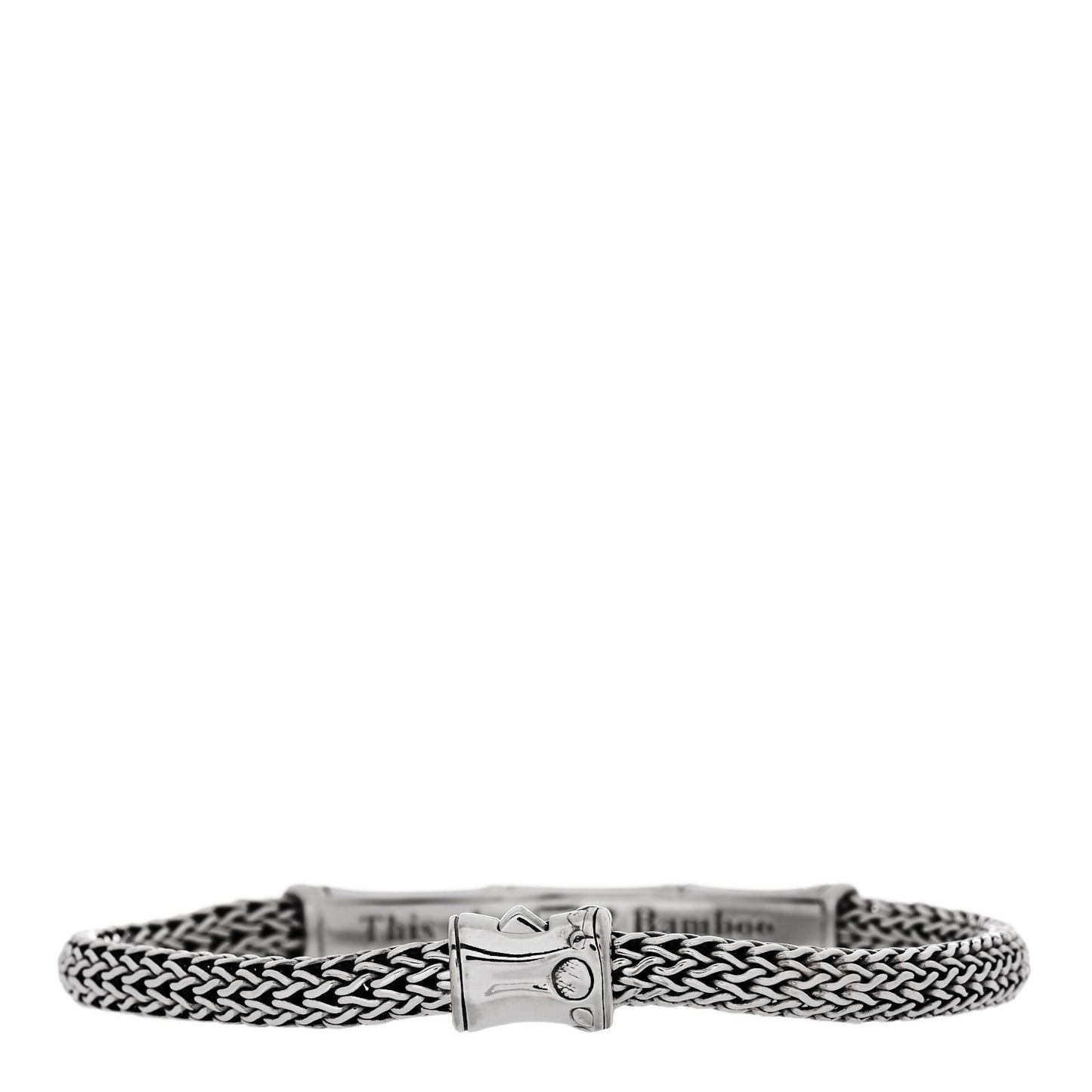 Sterling Silver 4mm Classic Chain Bamboo Station Bracelet