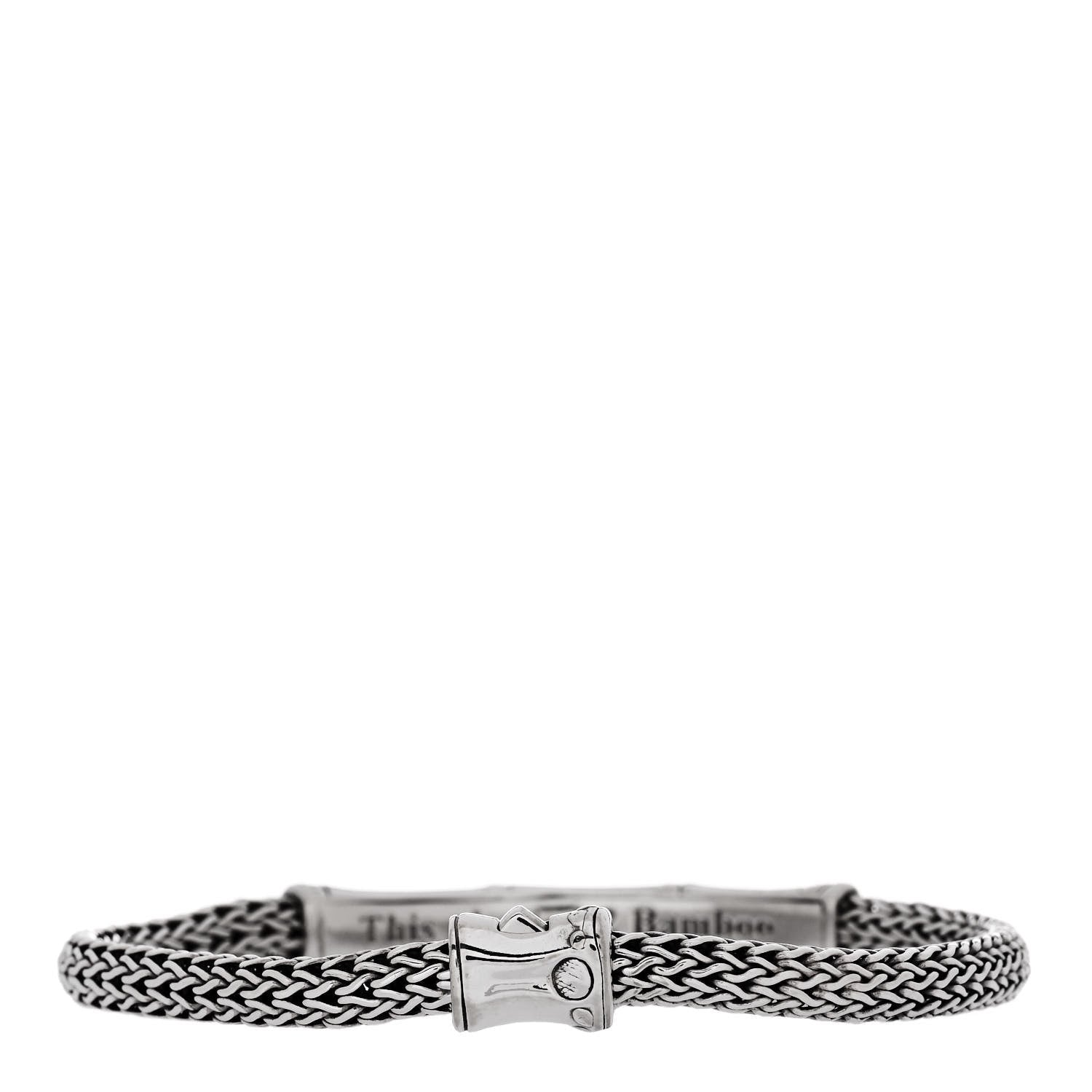 John Hardy Sterling Silver 4mm Classic Chain Bamboo Station Bracelet 2 of 4