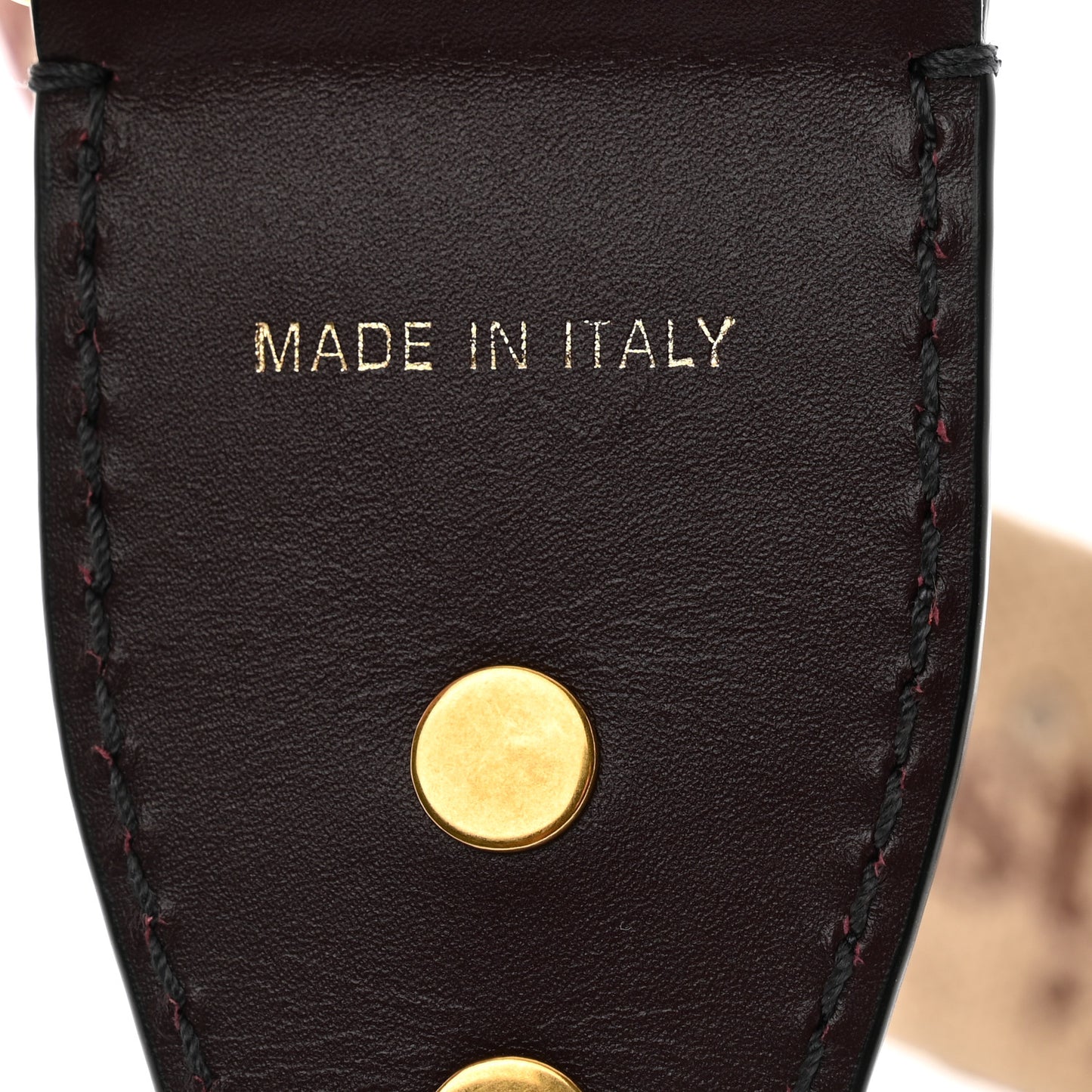 Oblique Studded Shoulder Strap Burgundy