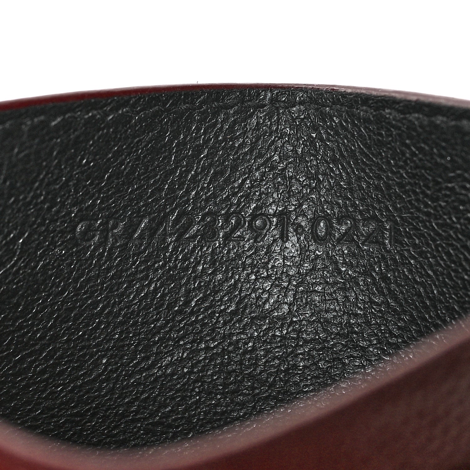 Saint Laurent Grain De Poudre Matelasse Chevron Cassandre Credit Card Case Bordeaux 7 of 9