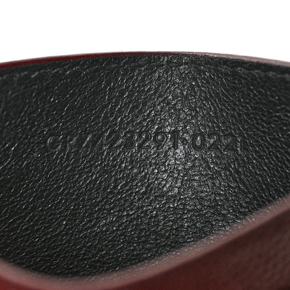 Saint Laurent Grain De Poudre Matelasse Chevron Cassandre Credit Card Case Bordeaux 7 of 9