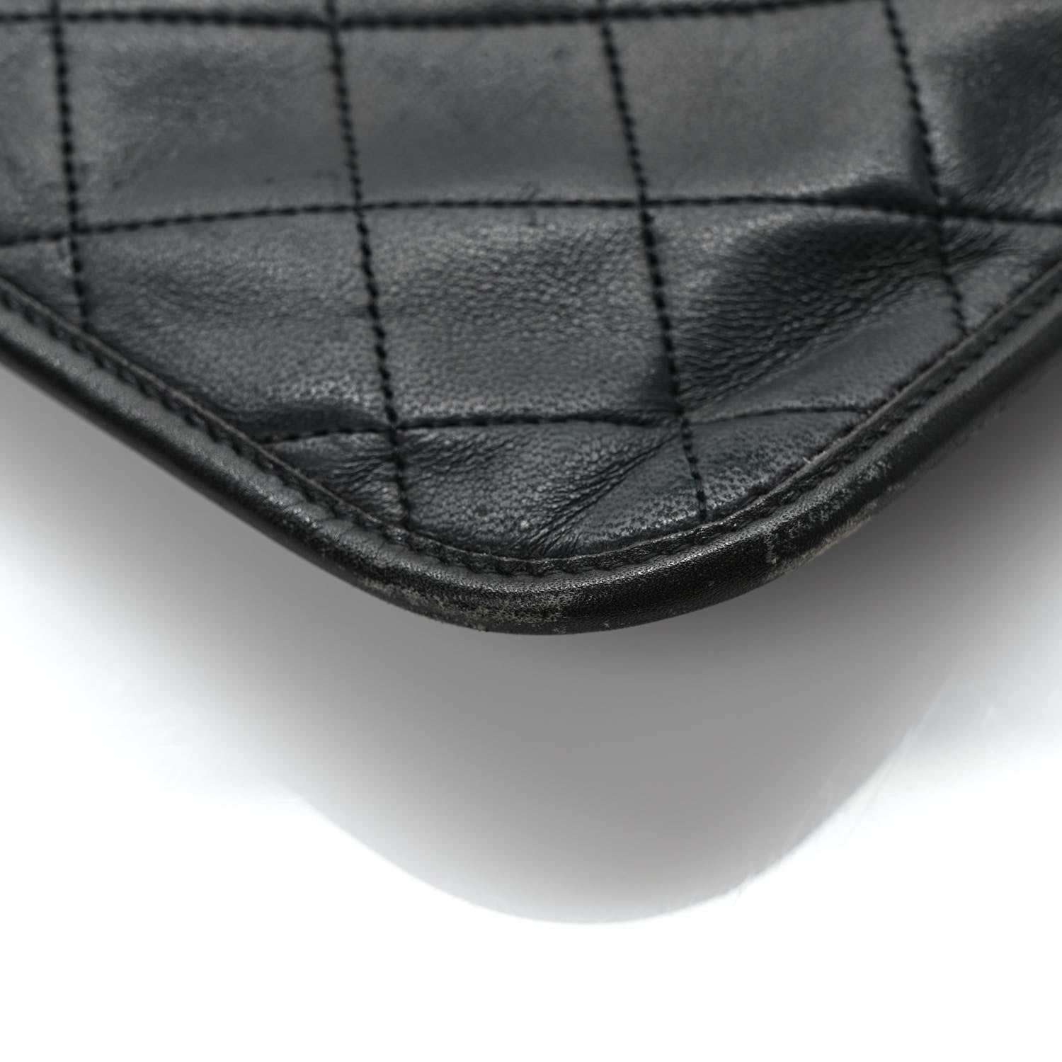 Chanel Lambskin Quilted Flat Tote Black 10 of 12