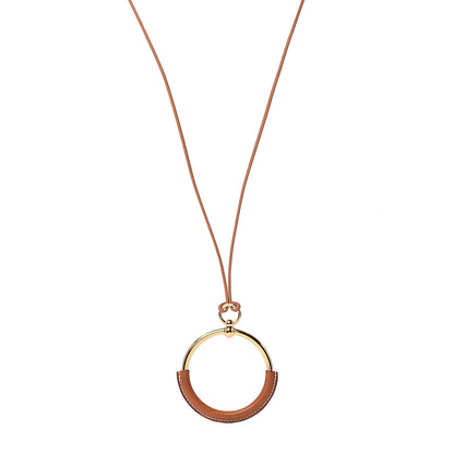 Hermes Swift Grand Loop Pendant Necklace Gold 1 of 4