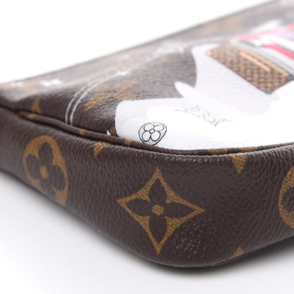 Louis Vuitton Monogram 2019 Christmas Animation Mini Courchevel Pochette Accessories Fuchsia 7 of 10