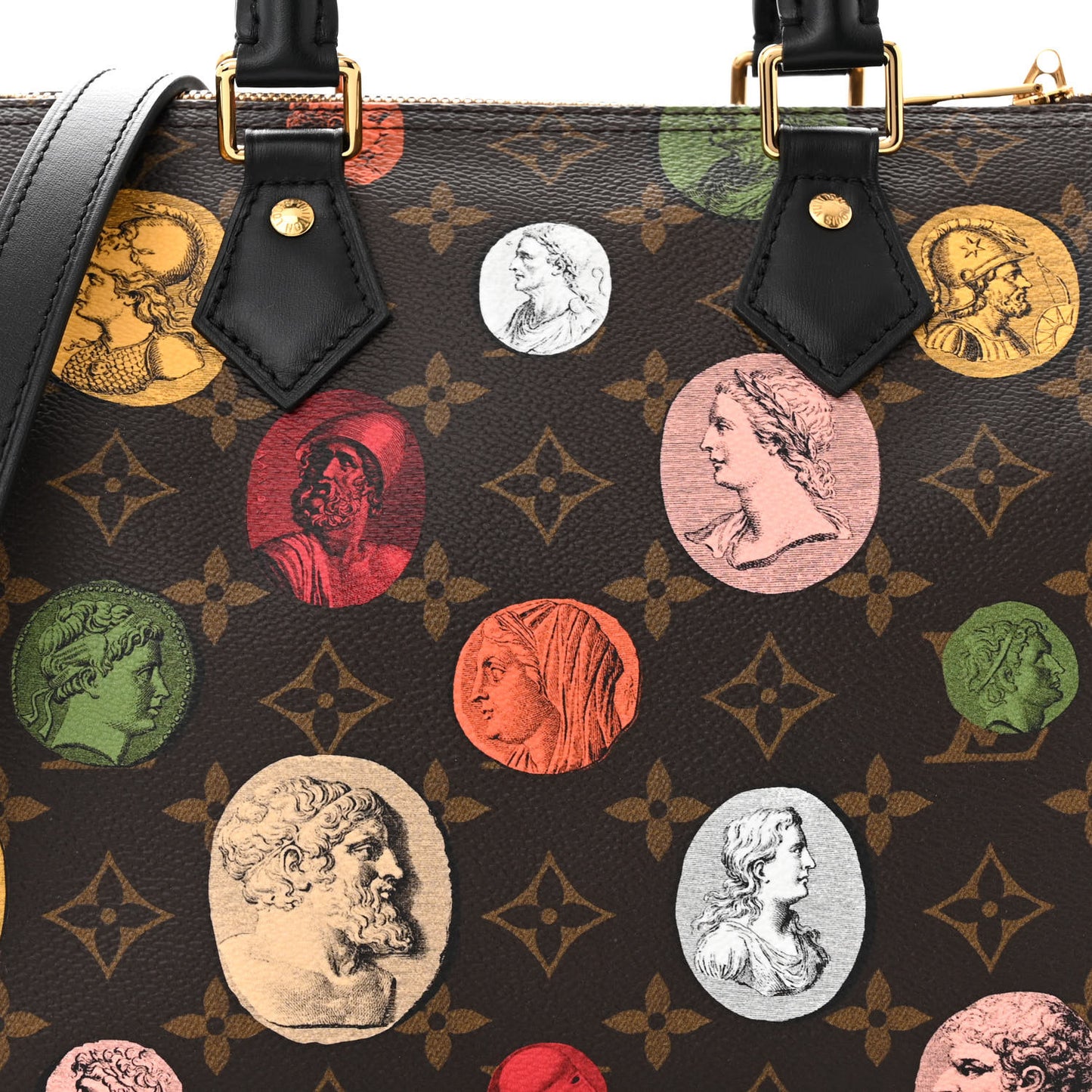 x FORNASETTI Monogram Cameo Speedy Bandouliere 25