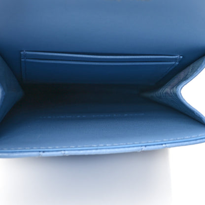 Christian Dior Grained Calfskin Cannage Caro Phone Pouch Holder Cornflower 4 of 5