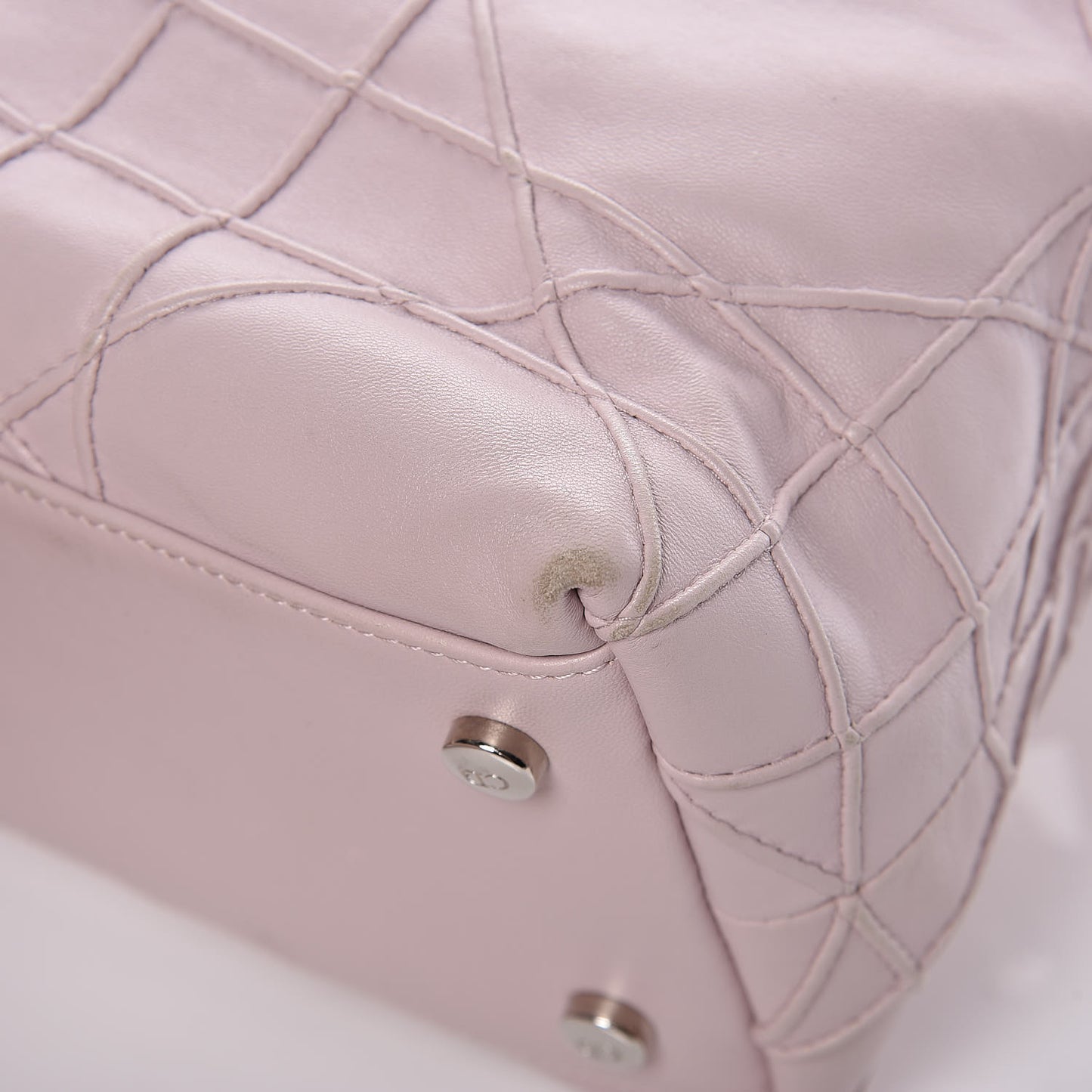 Lambskin Cannage Medium Granville Tote Pink