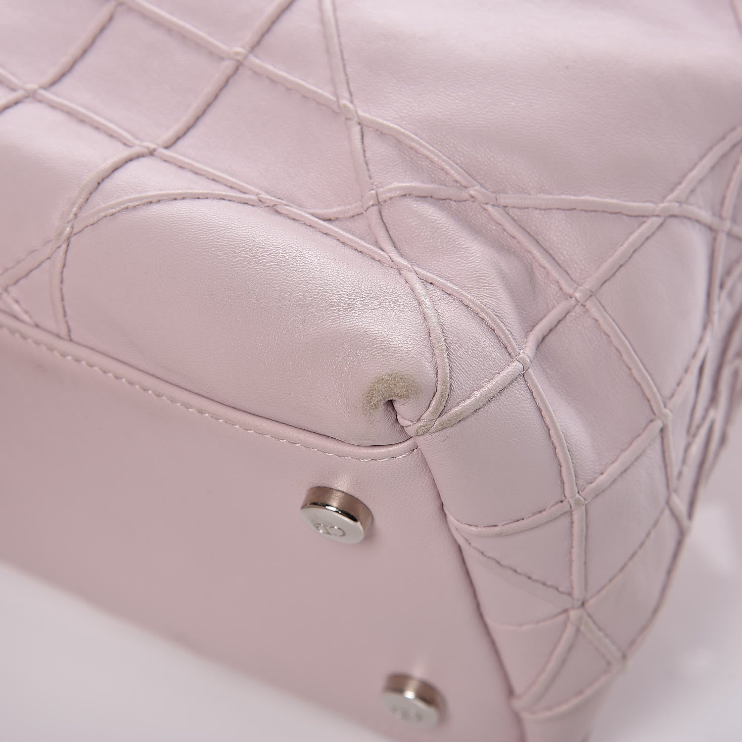 Christian Dior Lambskin Cannage Medium Granville Tote Pink 17 of 28