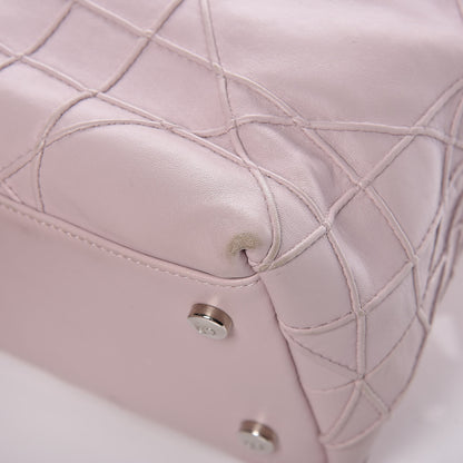 Christian Dior Lambskin Cannage Medium Granville Tote Pink 17 of 28