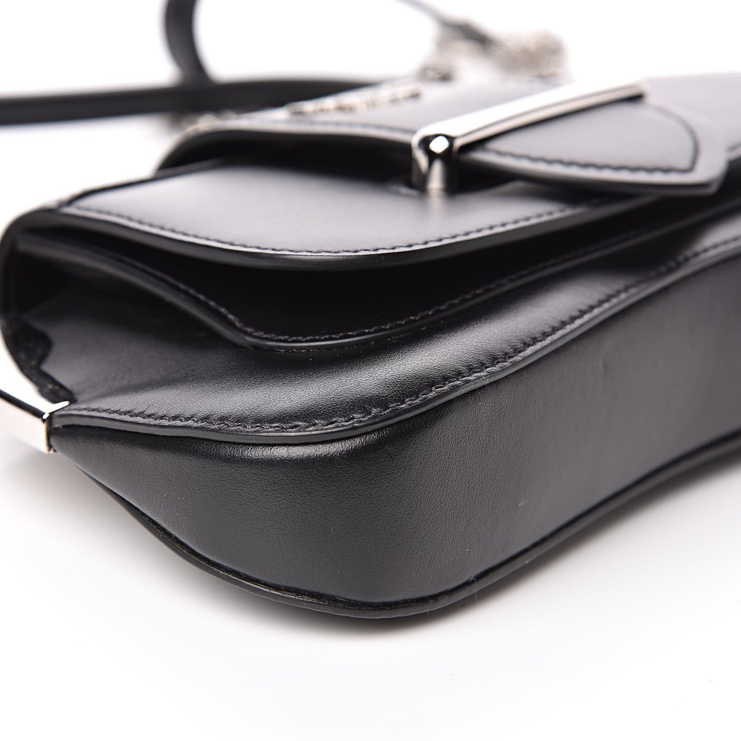 City Calfskin Sidonie Shoulder Bag Black